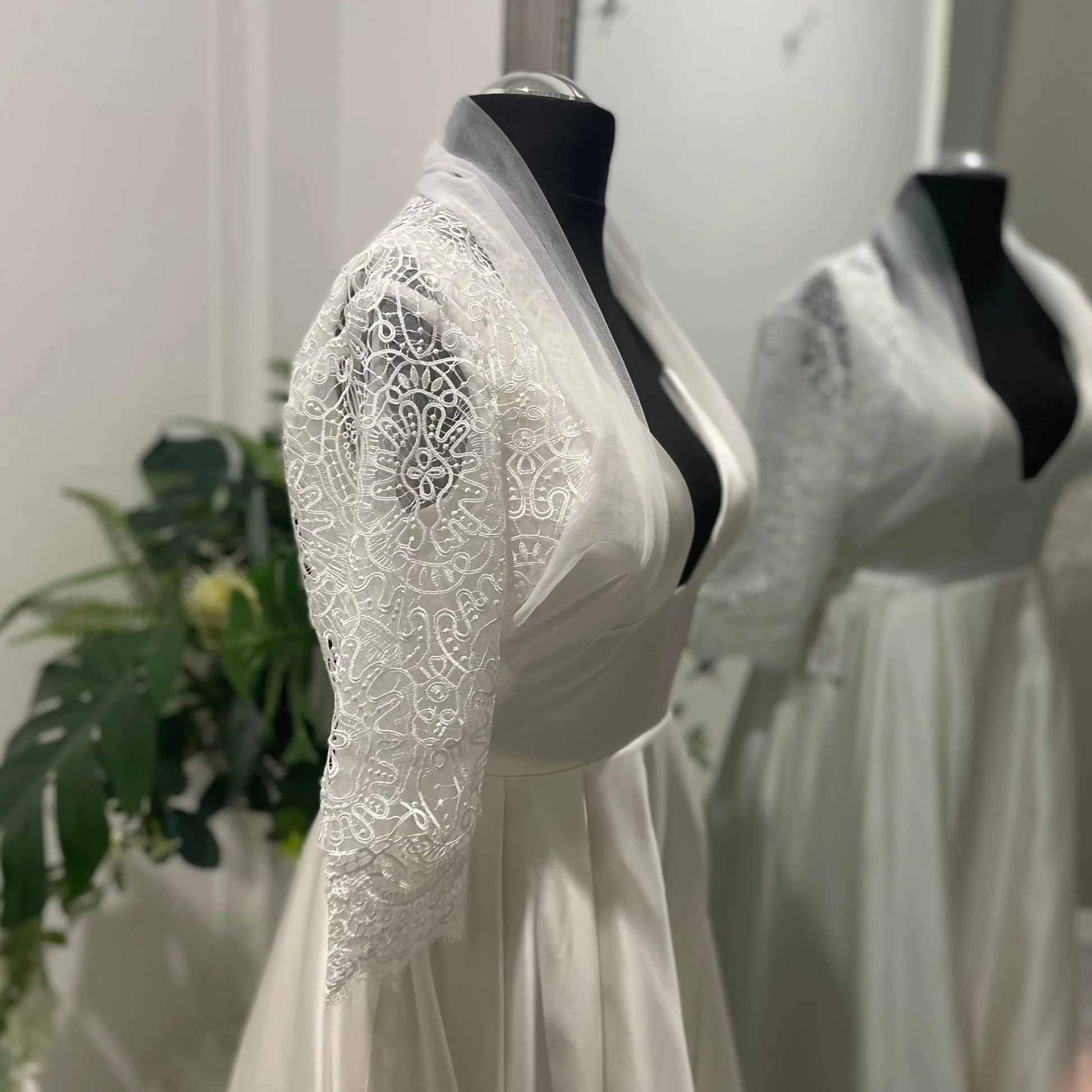 Keira Wedding Bolero Jacket – Sheer Elegance for Your Special Day.
