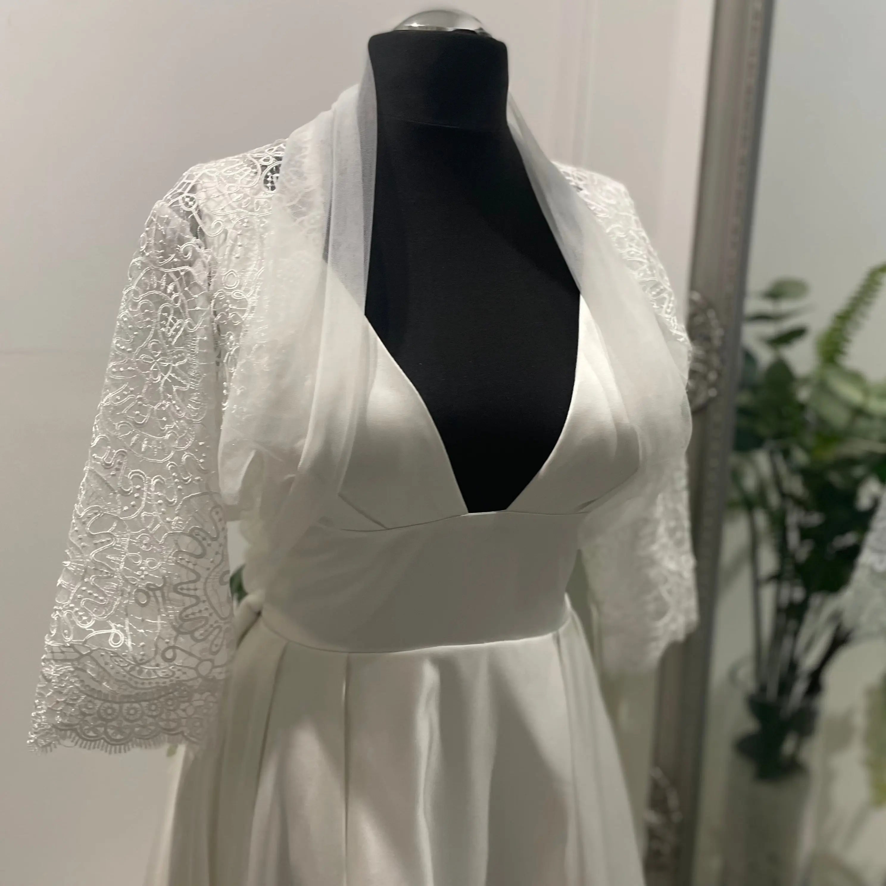 Keira Wedding Bolero Jacket – Sheer Elegance for Your Special Day.