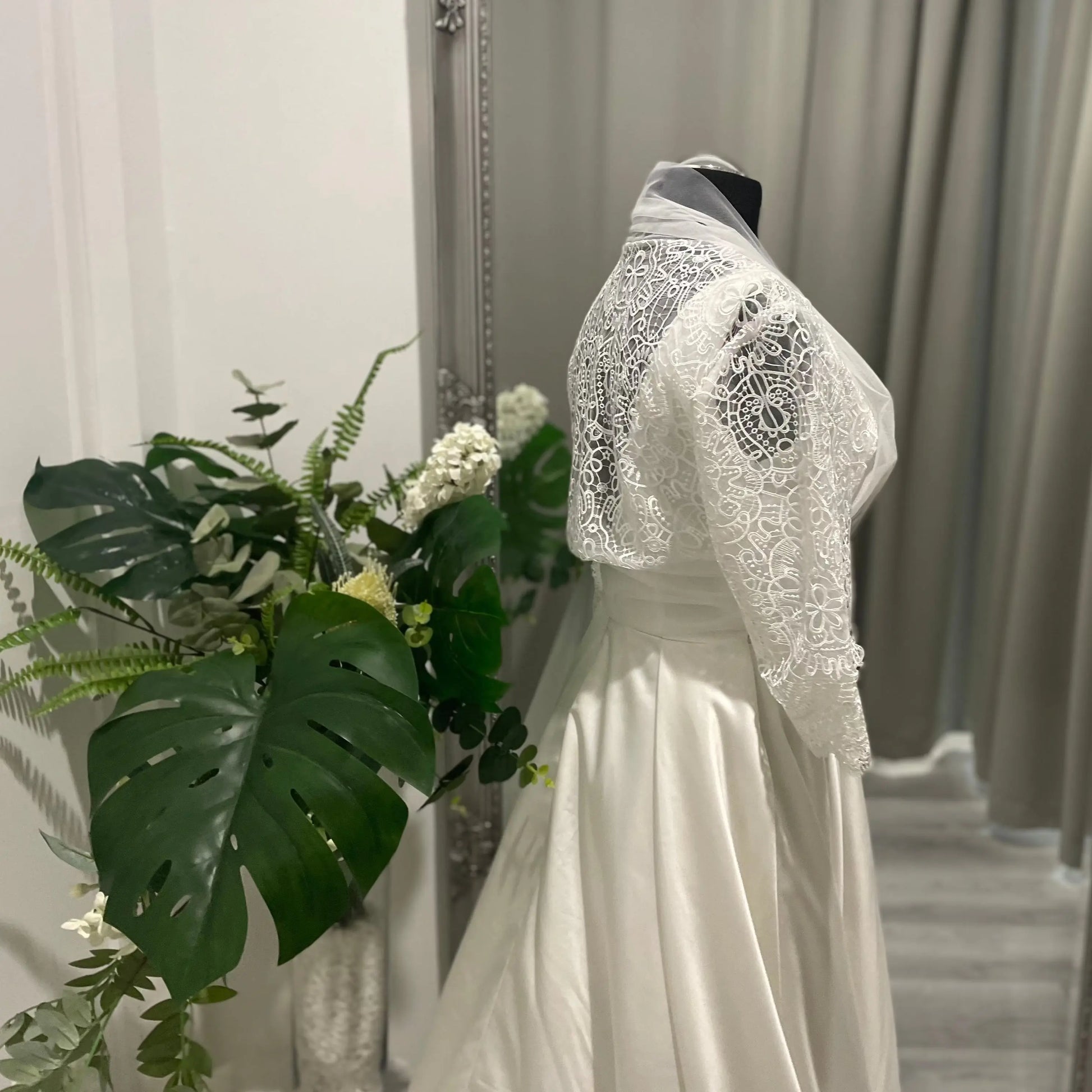 Keira Wedding Bolero Jacket – Sheer Elegance for Your Special Day.