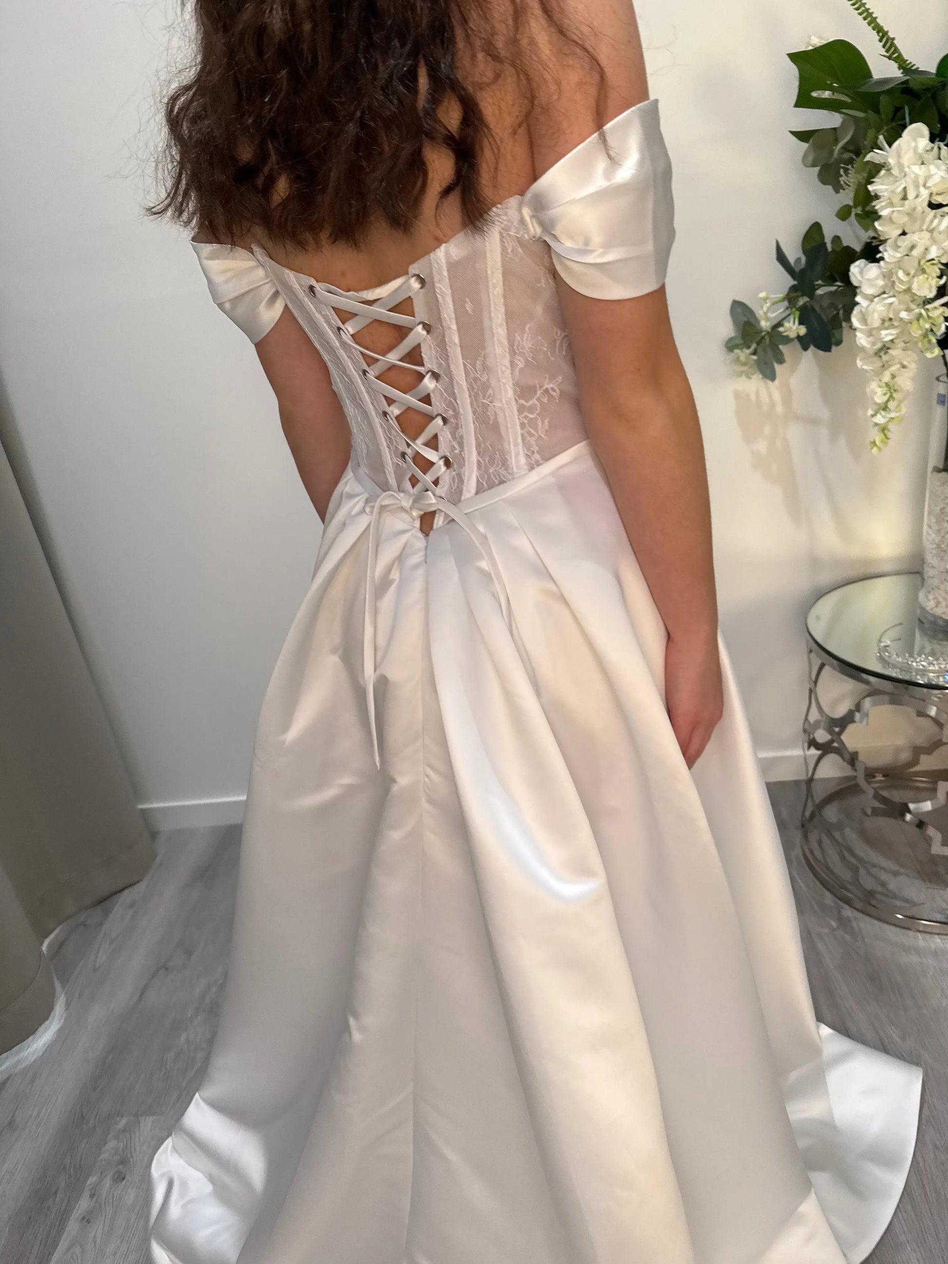 Close-up photo of the back of the dress