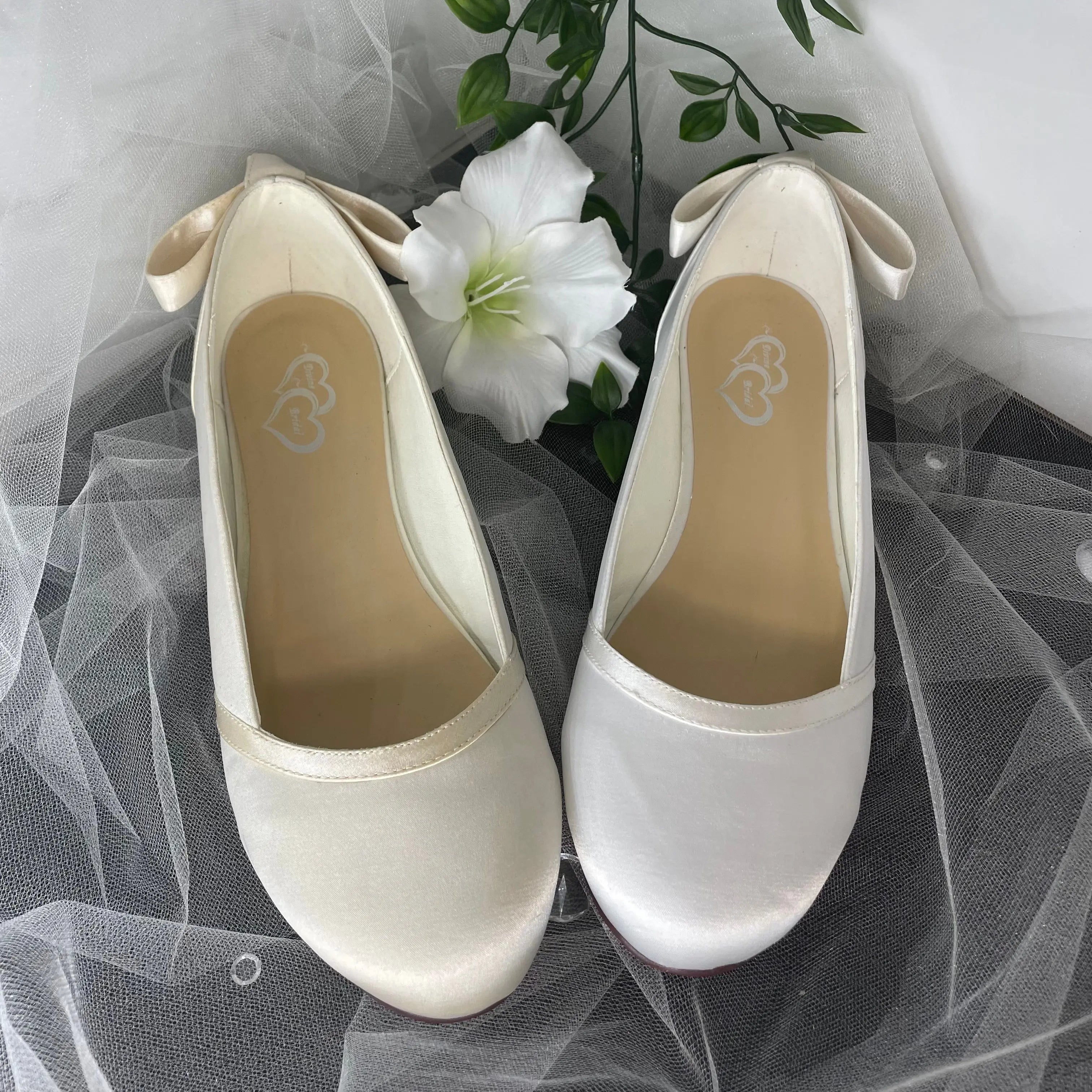 Paige Closed Toe Flats Wedding Bridal Shoe.