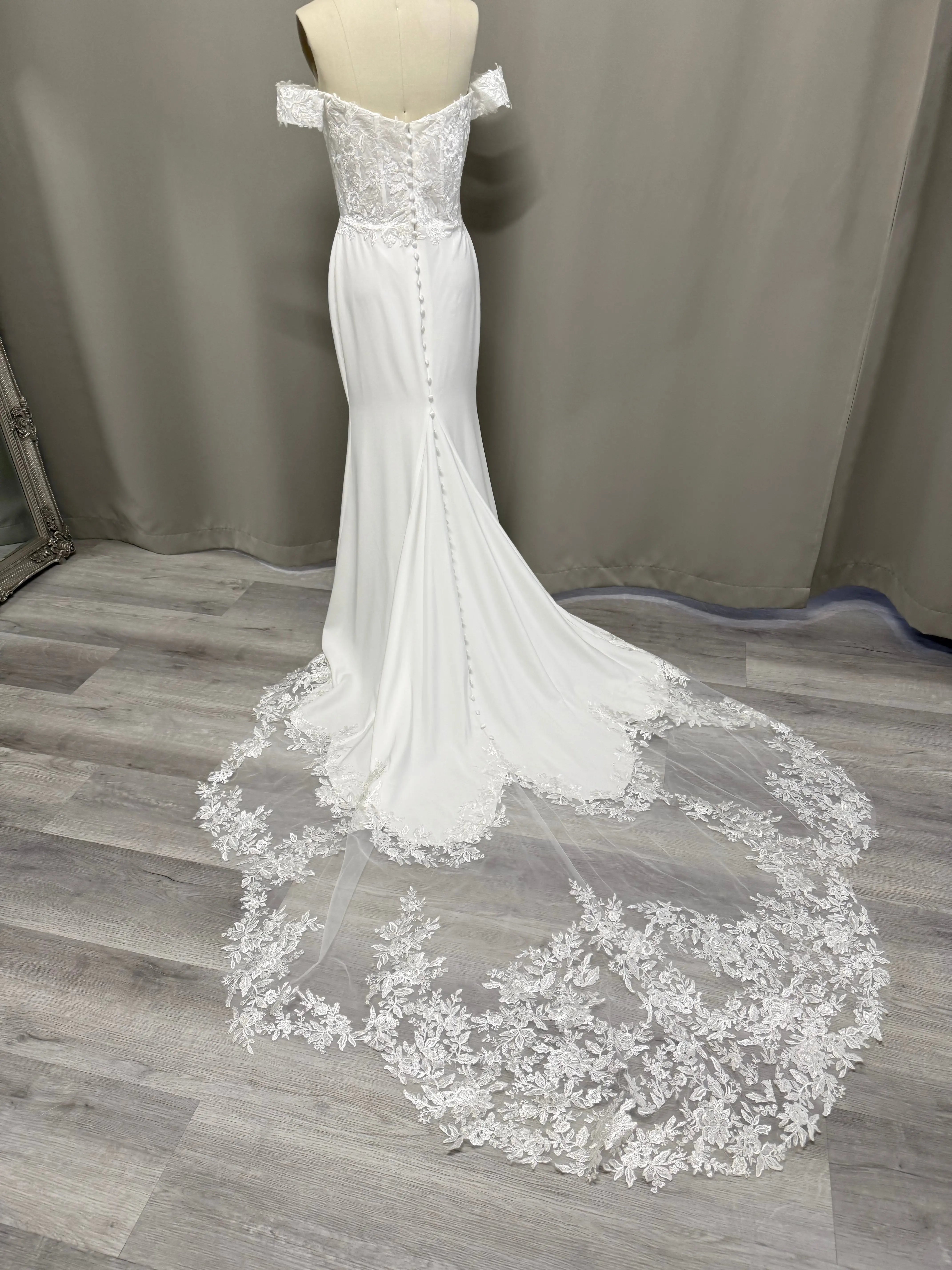 chinese dress ladies Seraphina Off the Shoulder Lace Mermaid Wedding Dress with Train | Divine Bridal  Melbourne