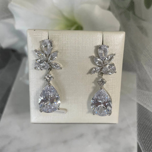 Tegan Teardrop Unique Earrings: Elegance for Brides and Bridesmaids.