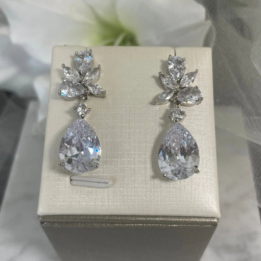 Tegan Teardrop Unique Earrings: Elegance for Brides and Bridesmaids.