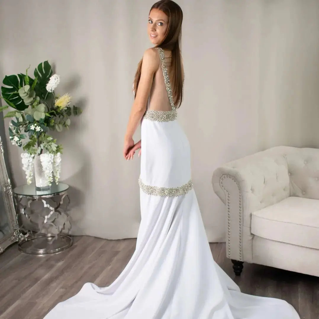 Addison Ivory Elegant Mermaid Wedding dress.