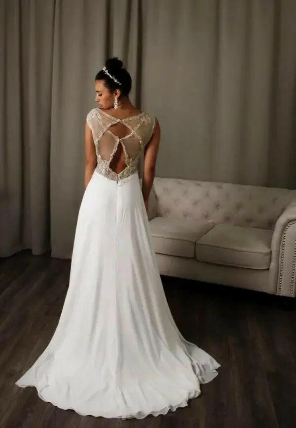 Annette: Exquisite Designer Lace Bridal Gown.