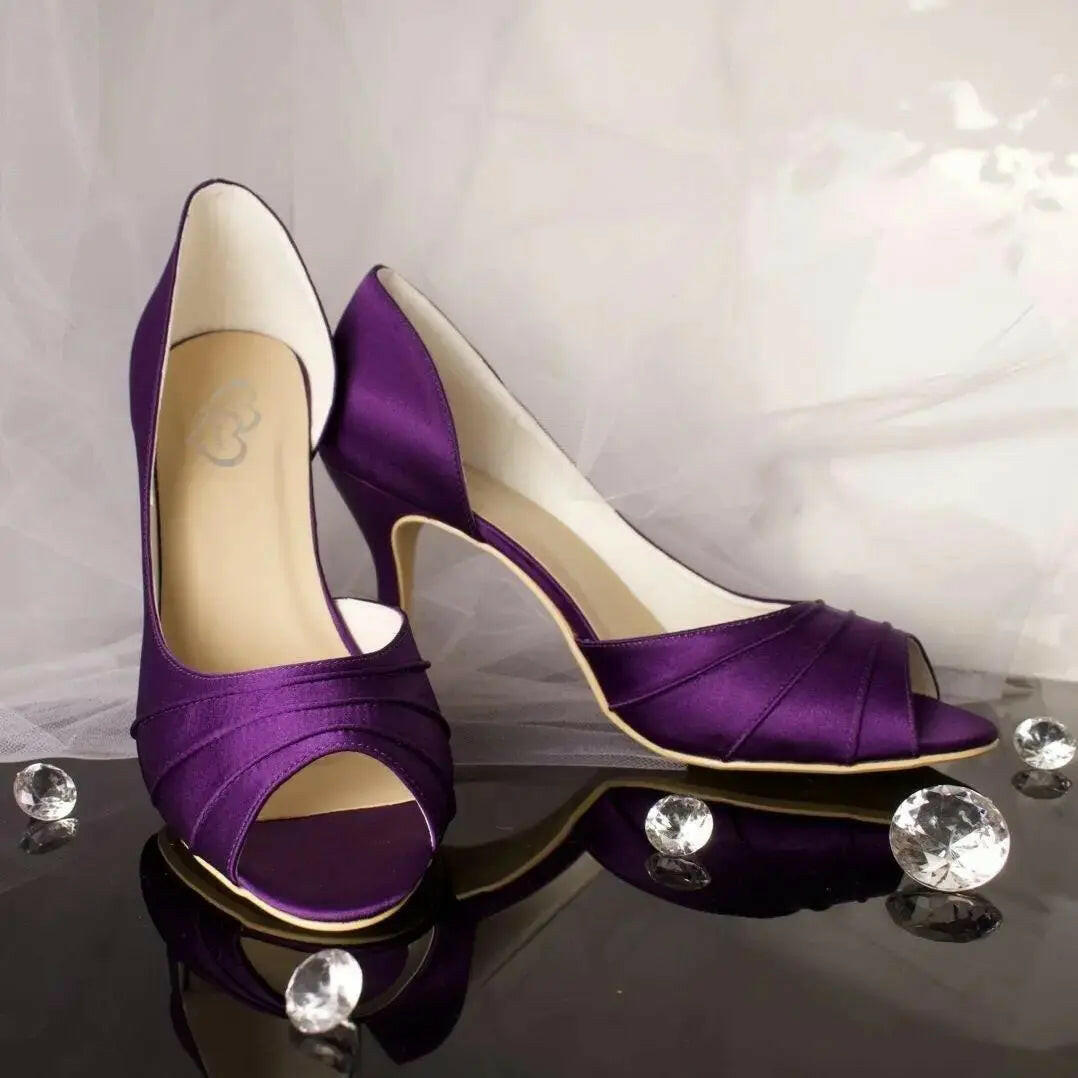 Betty Peep Toe Wedding Bridal Shoe.