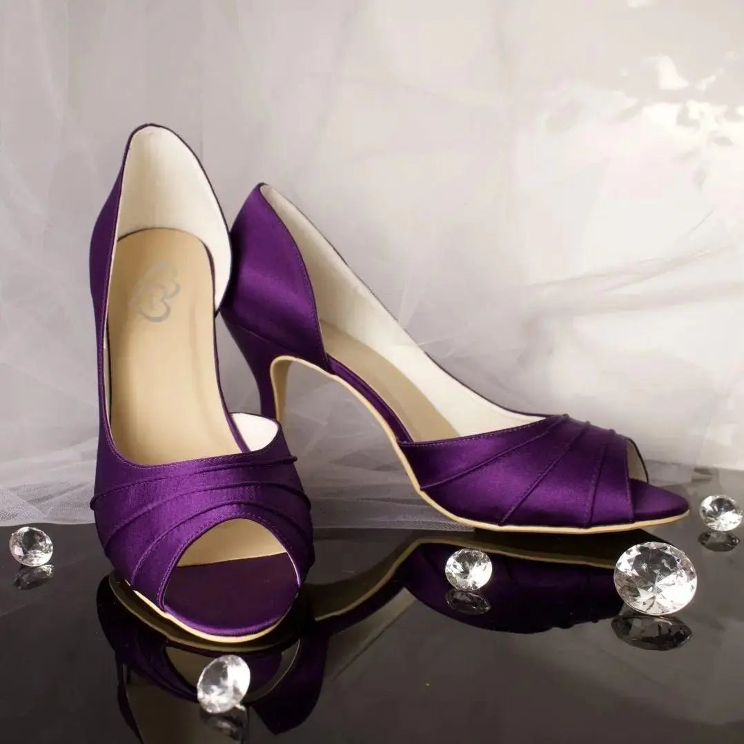 Betty Peep Toe Wedding Bridal Shoe.