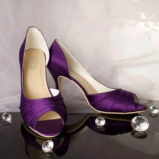 Betty Peep Toe Wedding Bridal Shoe.