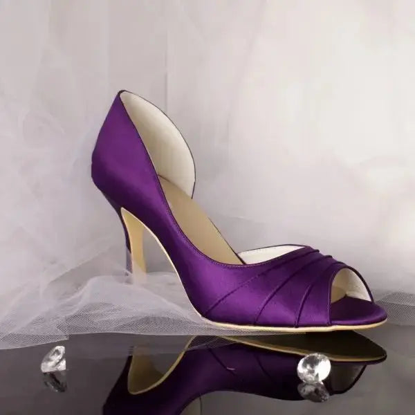 Betty Peep Toe Wedding Bridal Shoe.