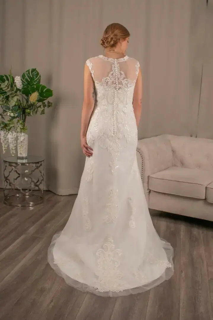 Caroline: Lace Mermaid Bridal Dress.