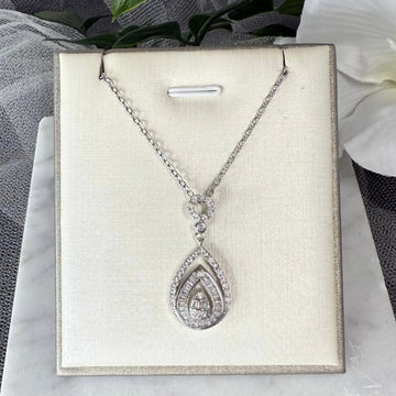 Celestia CZ Bridal Pendant Necklace.