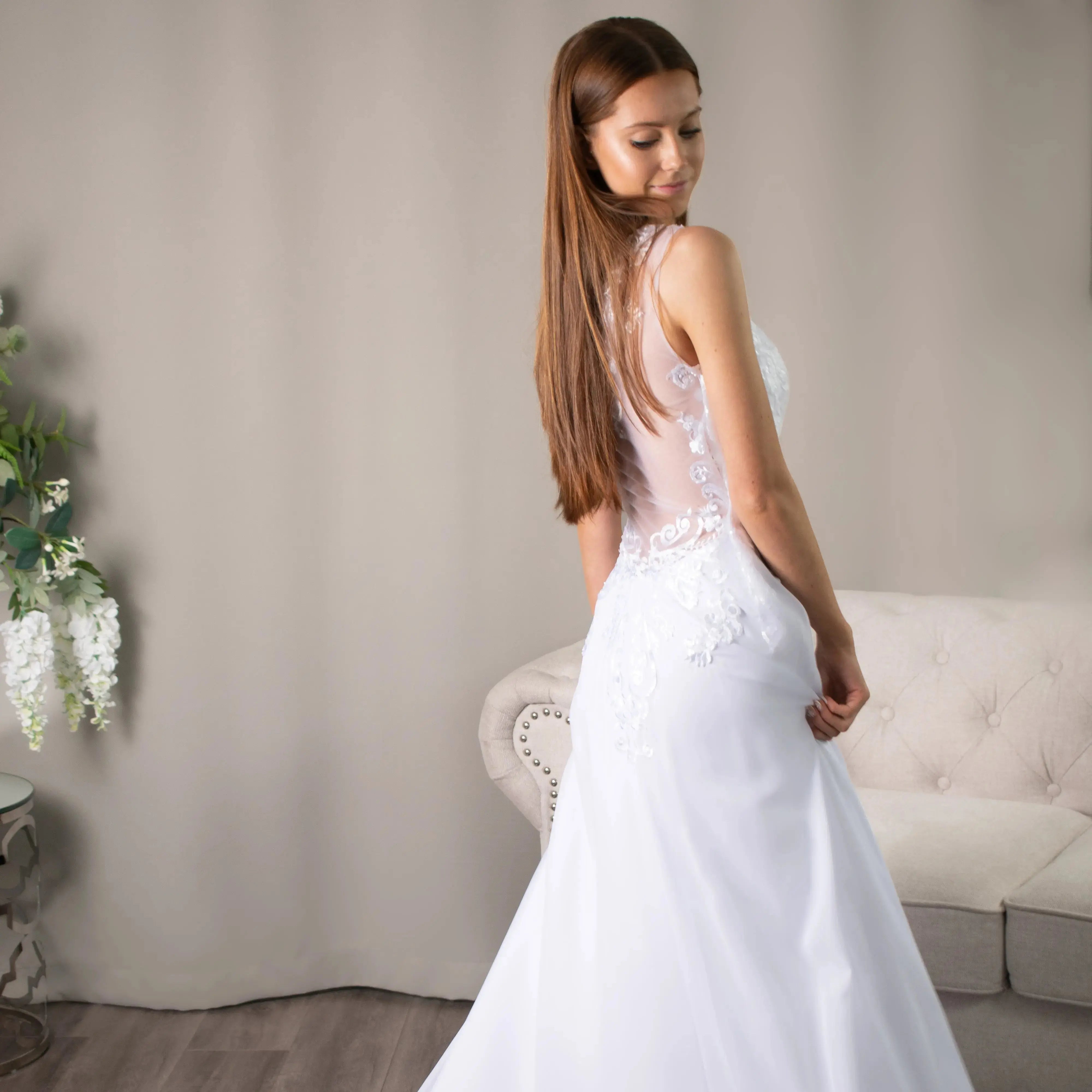 Cleo Lace Deb Dress - Elegant Debutante Formal Dress by Divine Bridal.