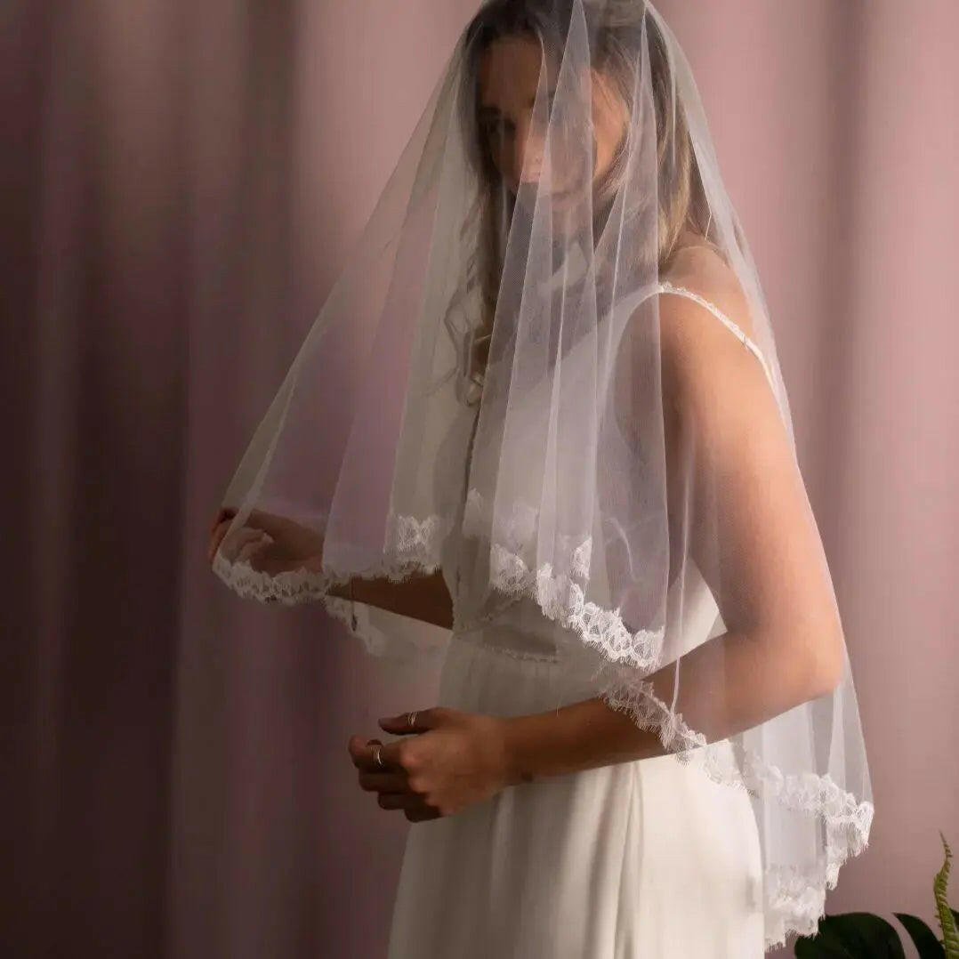 Elliott Lace Veils for brides.