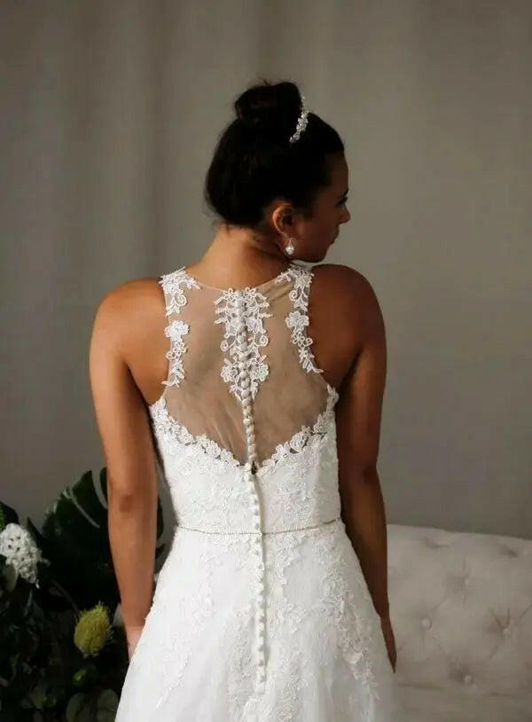 Fabiana A-line Lace Wedding Gown.