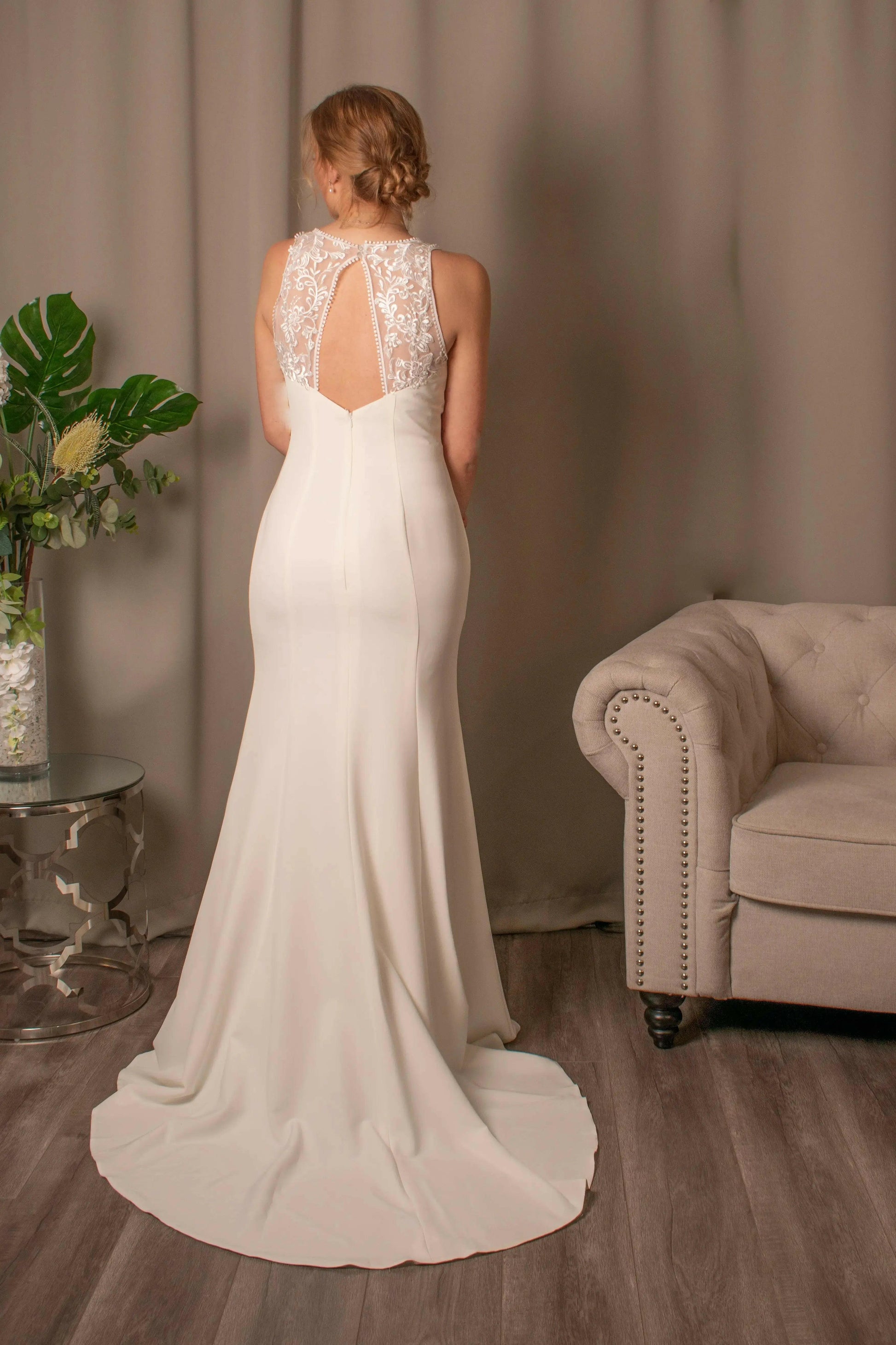 Gracie Lace Sweetheart Fit And Flare Wedding Dress.
