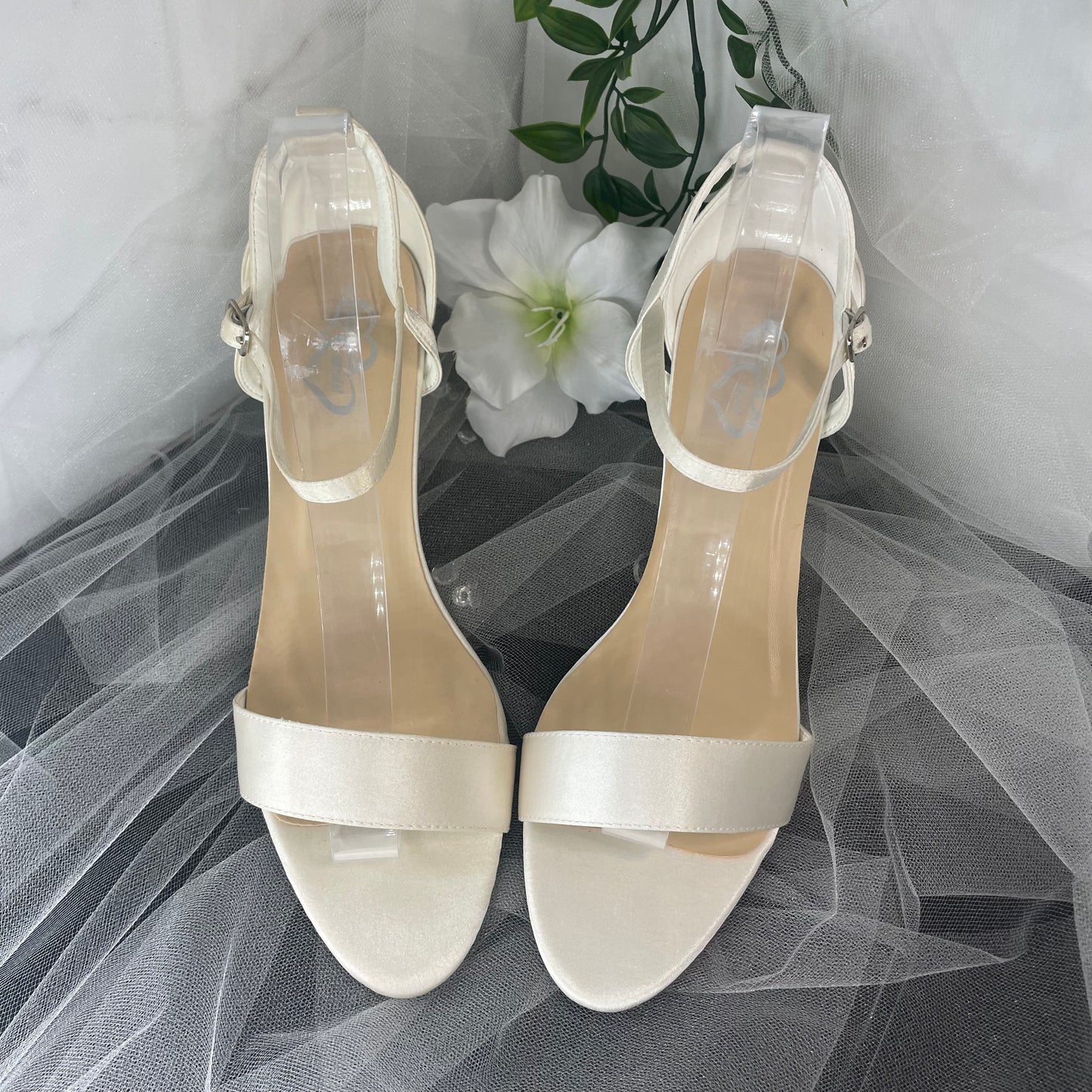 Paula Open Toe Ankle Strap Wedding Bridal Shoe