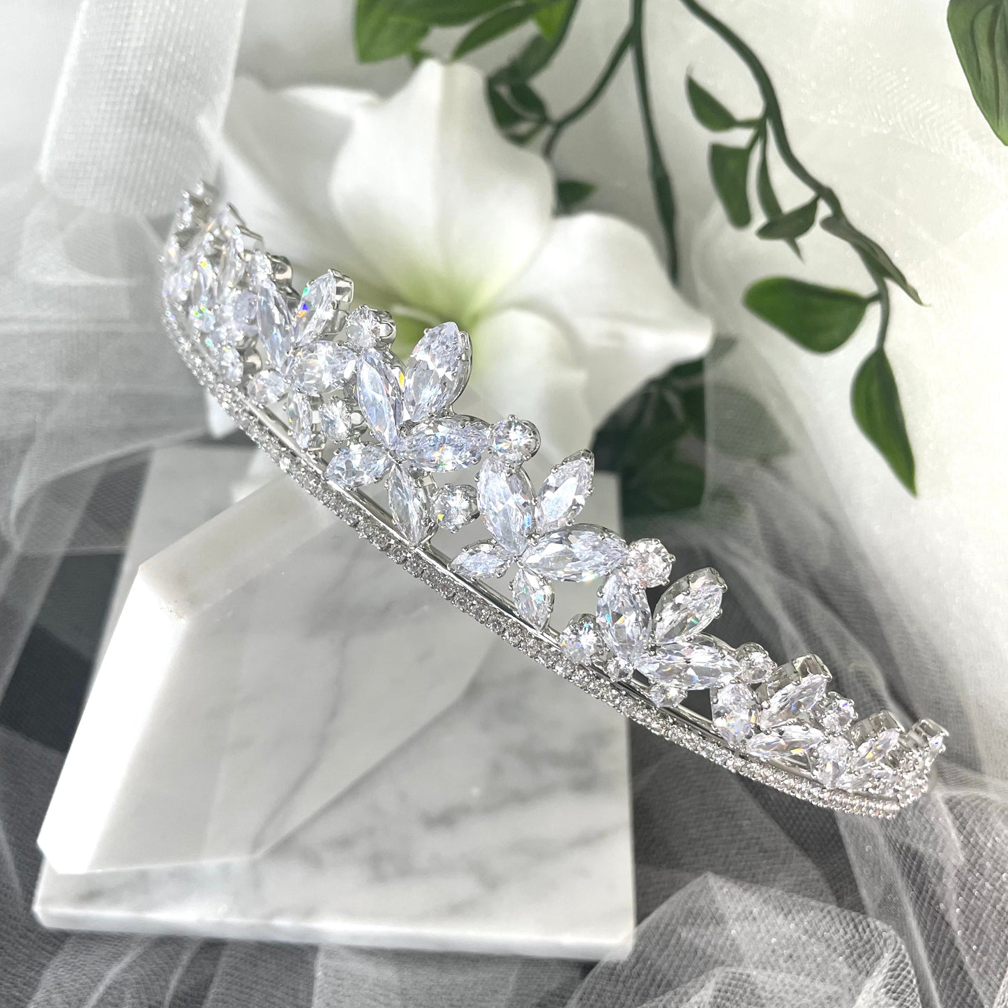 Sia Crystal Bridal Wedding Tiara Headpiece