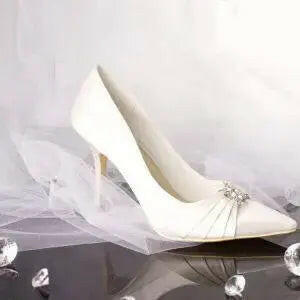 Julia Diamante Pointed Toe Wedding Bridal.
