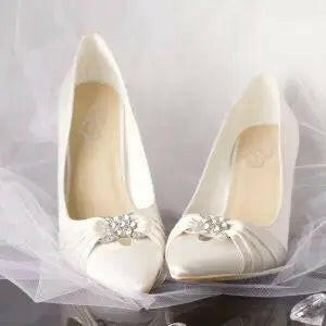 Julia Diamante Pointed Toe Wedding Bridal.