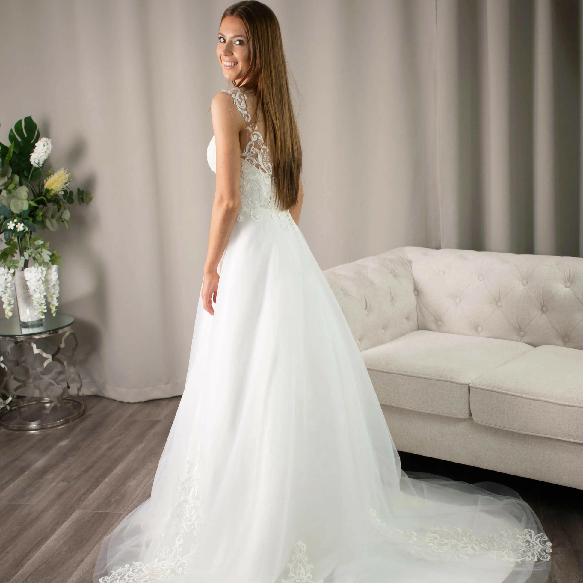 Kayce Lace bride Dress.