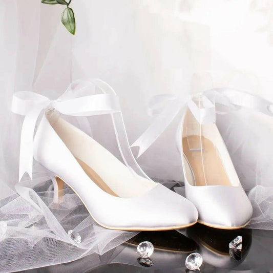 London Ballet Ankle Ribbon Bridal Shoe.