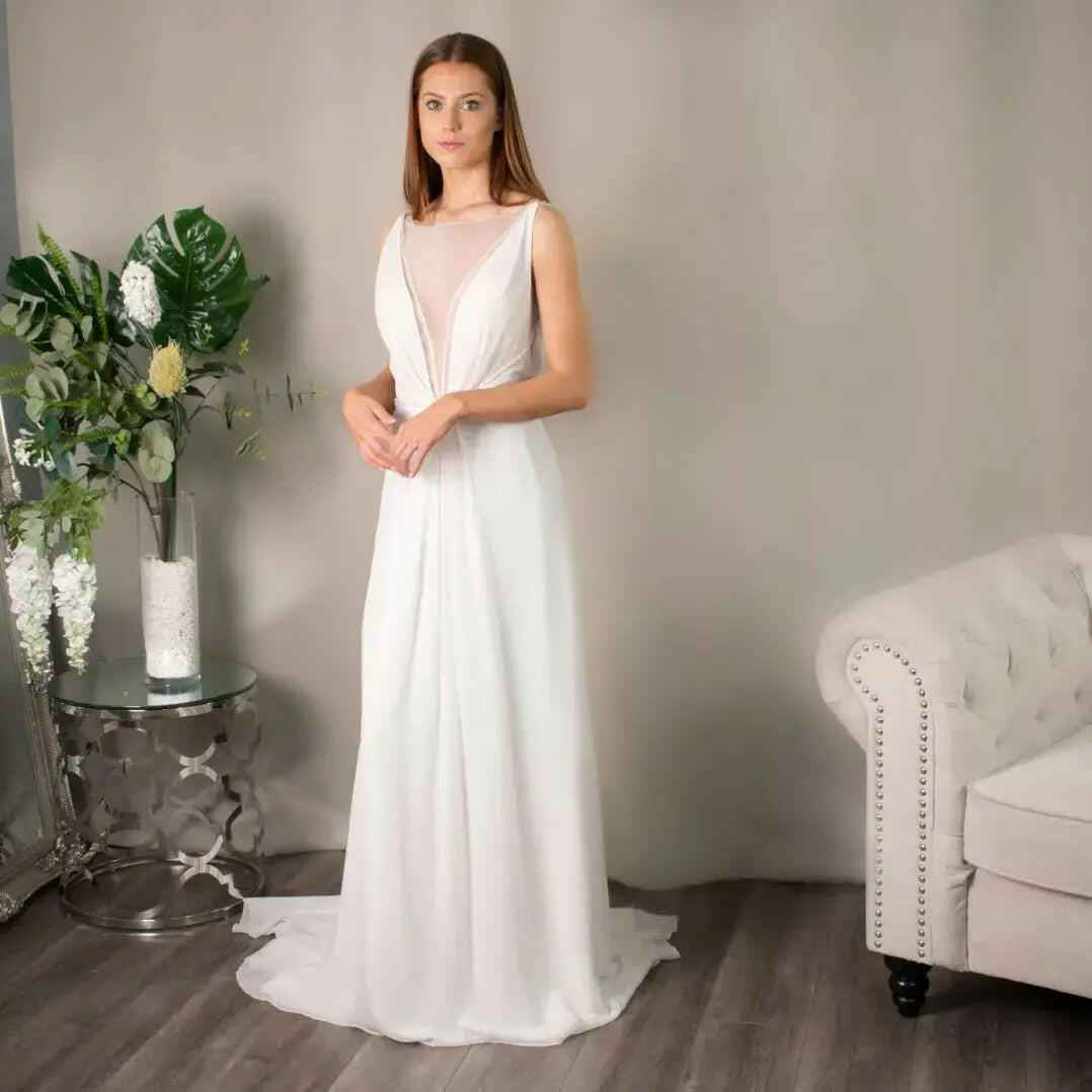 Lucy Vintage Beaded A-Line Bridal Gown.