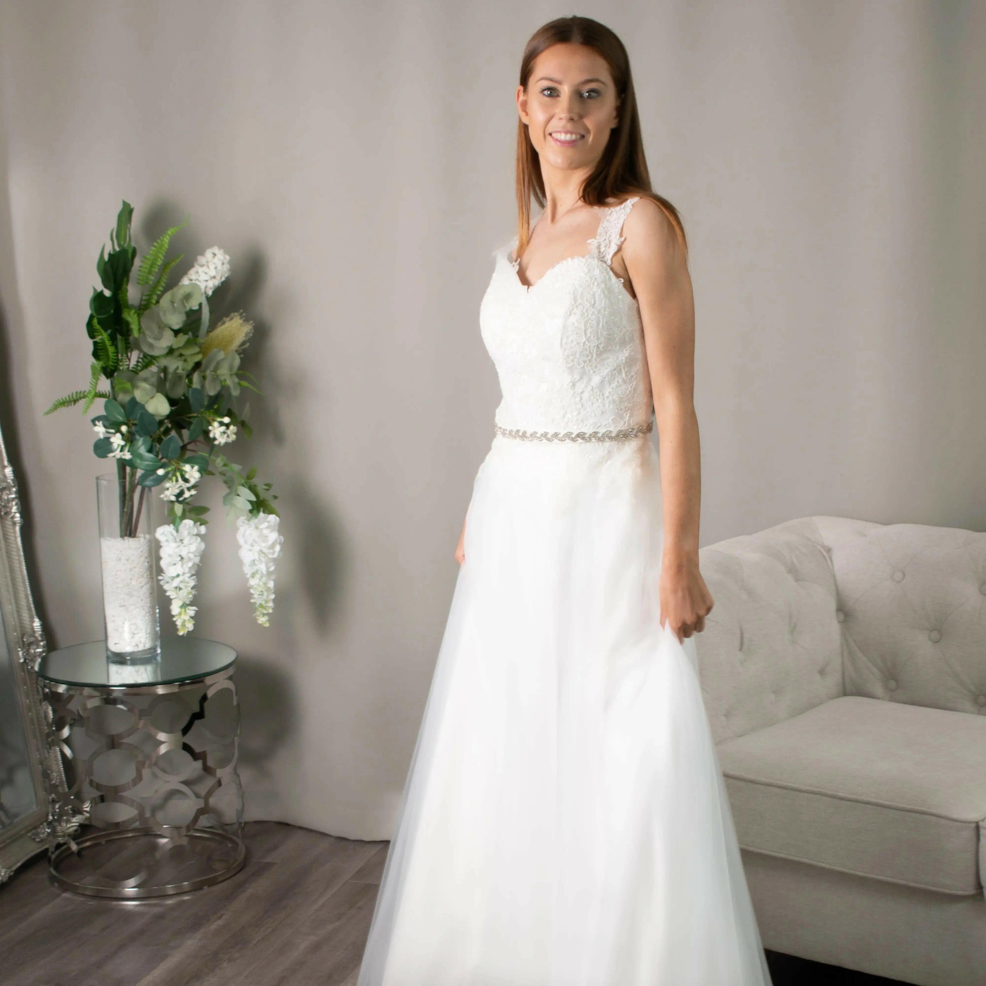 Modern Deb Dress: Maya Lace Strap - The Debutante Gowns.
