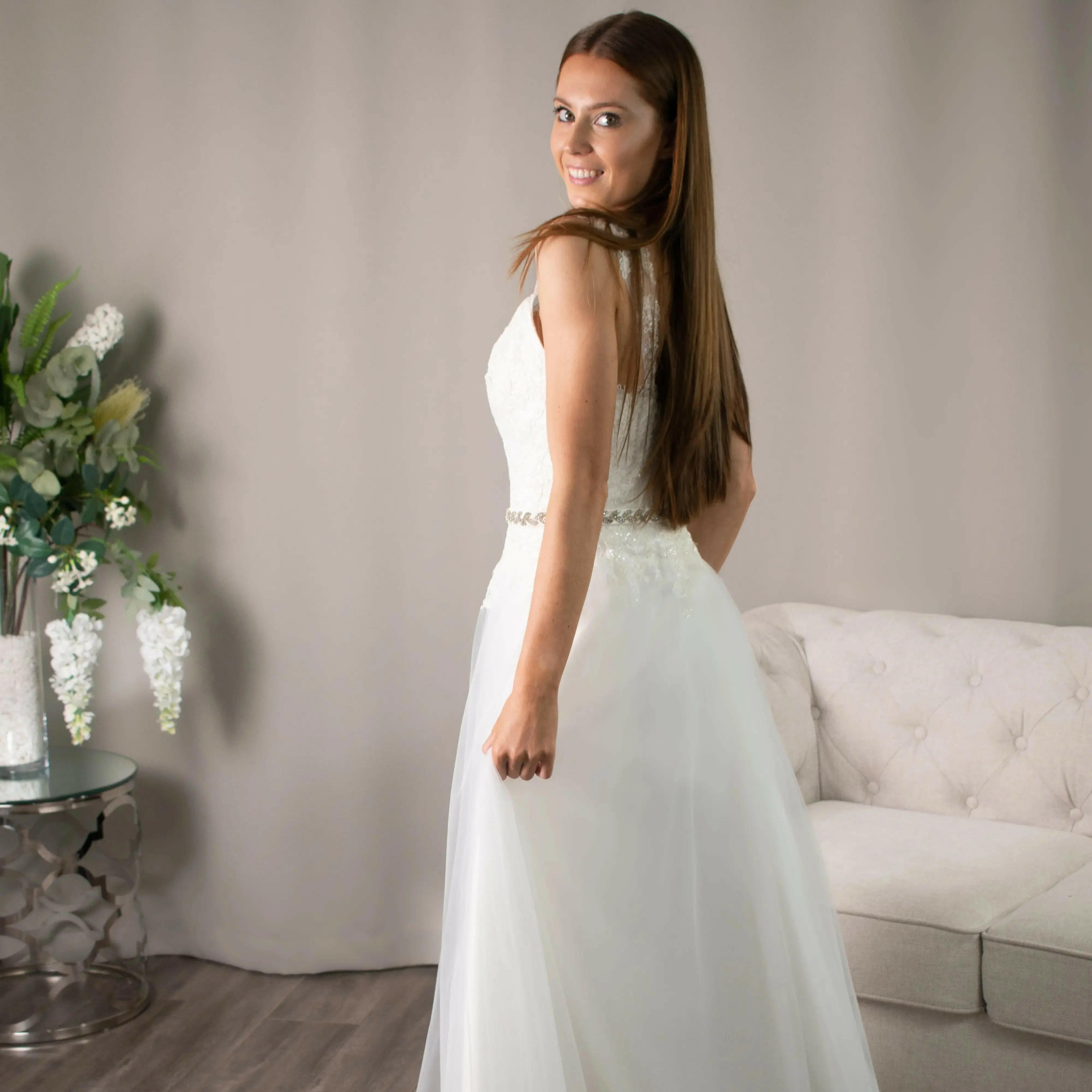 Modern Deb Dress: Maya Lace Strap - The Debutante Gowns.