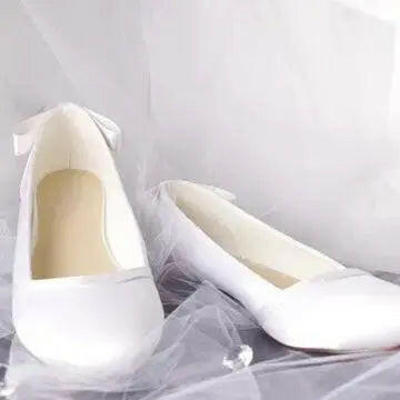 Paige Closed Toe Flats Wedding Bridal Shoe.