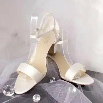 Paula Open Toe Ankle Strap Wedding Shoes.