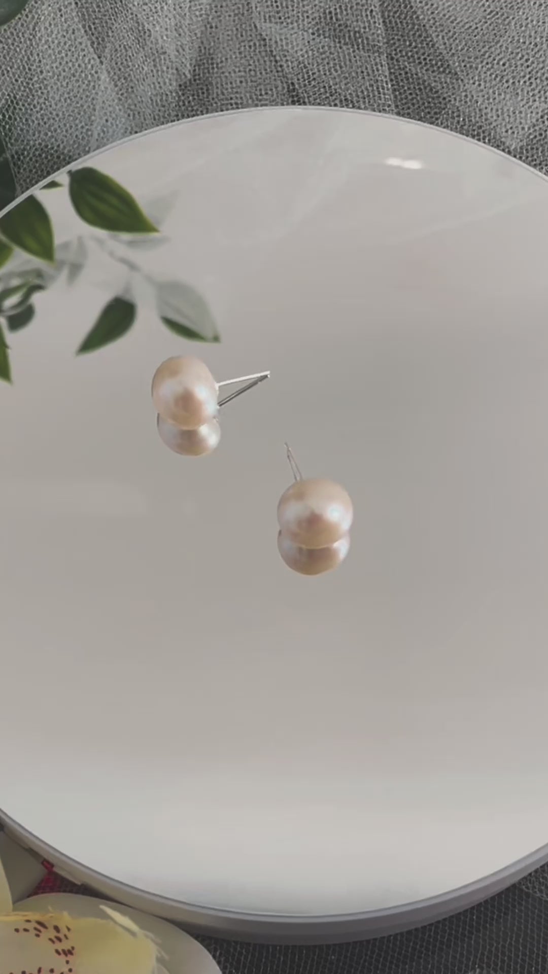 Lea Bridal Earrings: Freshwater Pearl Studs | Divine Bridal.