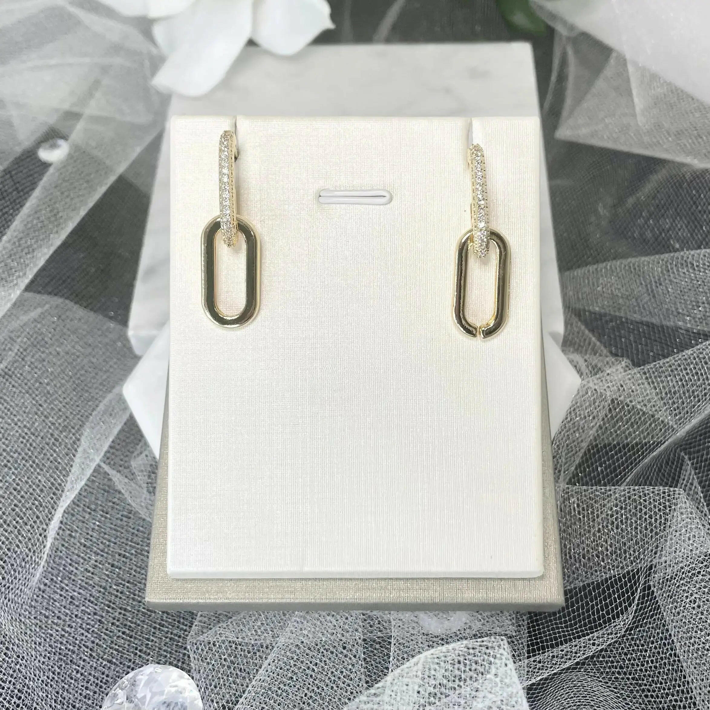 Timeless Elegance: Discover the Allure of Brenda Gold Oval Earrings.