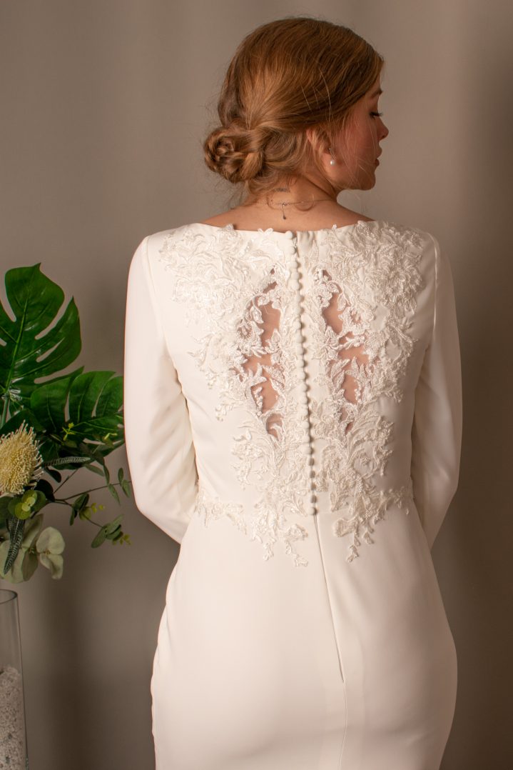 Victoria Illusion Back Lace Mermaid Wedding Gown